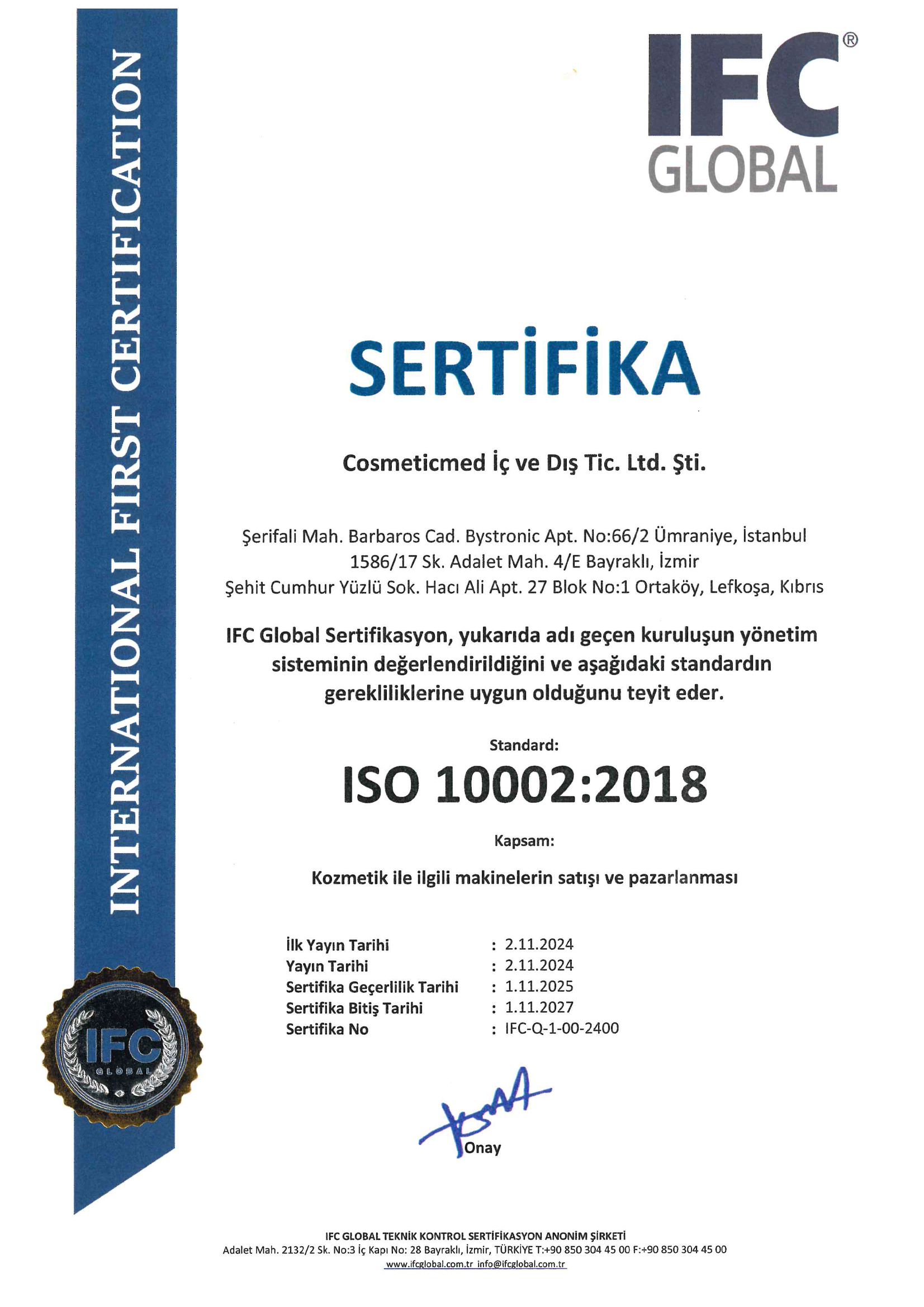 ISO-100022018 - 2024